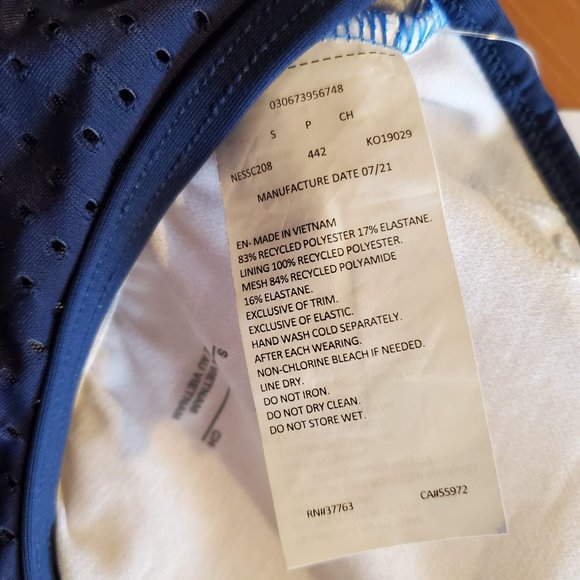 Nike Women's Stripe Racerback Tankini Top - Picture 8 of 13